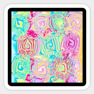 Geode Pastel Abstract Art by Orchid 15 Sticker